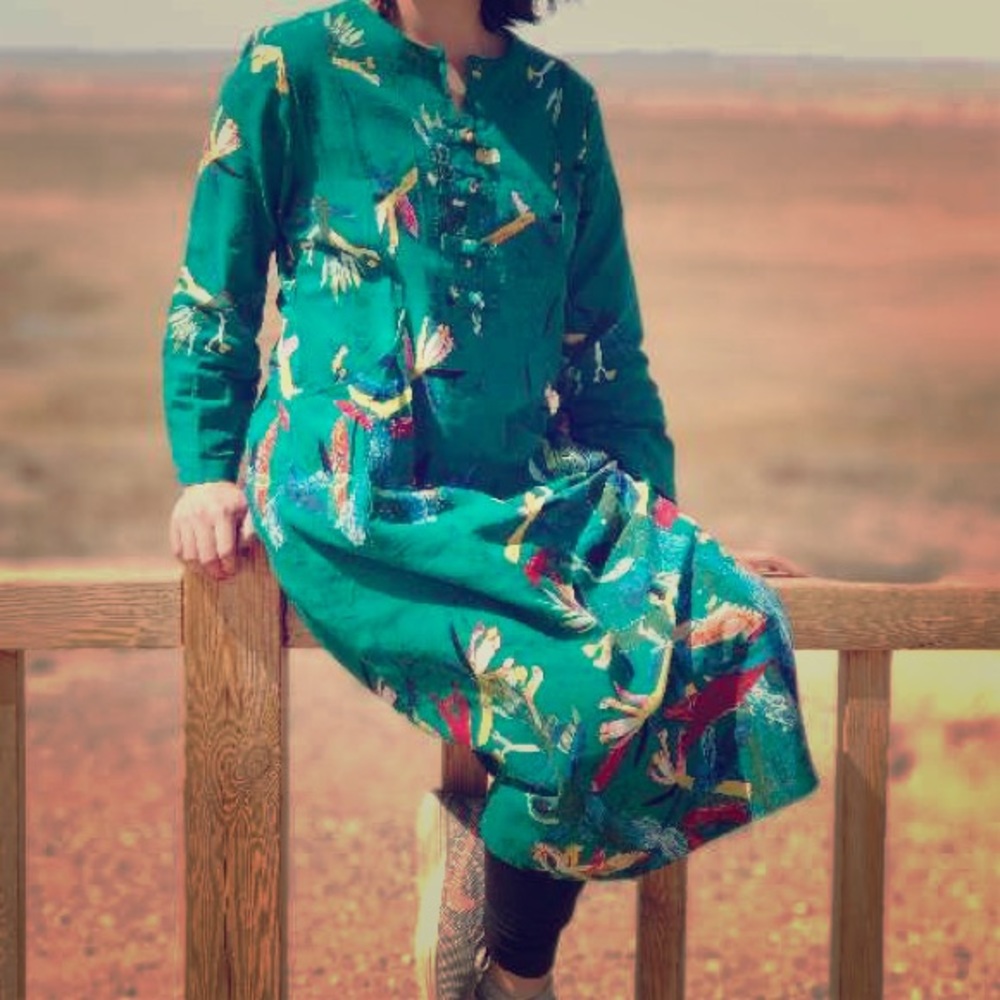 Green one-of-a kind dress